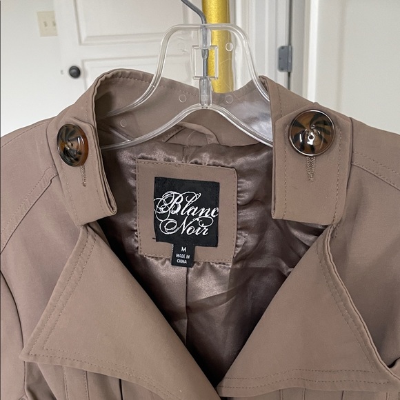 Blanc Noir Brown Trench Coat with Button Details - Picture 6 of 10